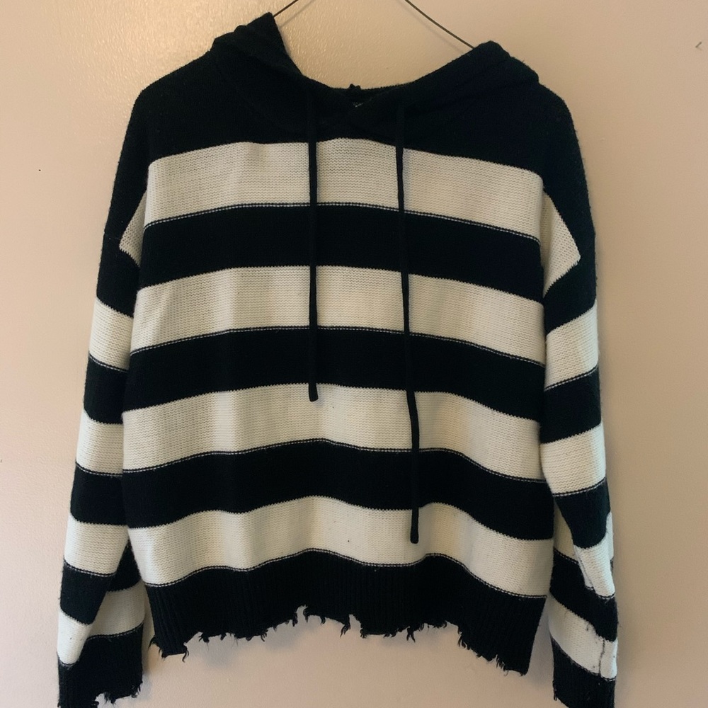 Striped Sweater Hoodie